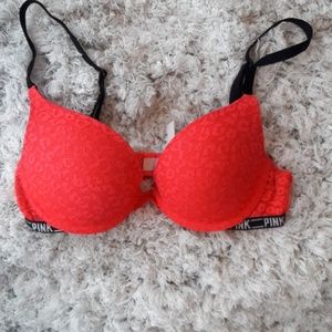 Pink pushup bra